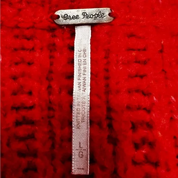 Free People Vibrant Red Sweater - Picture 3 of 4